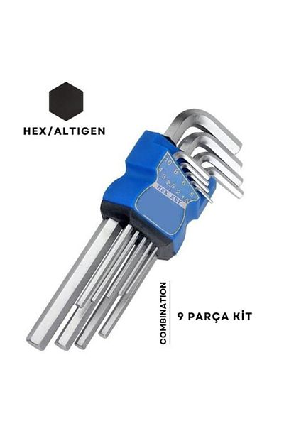 MR RZN STORE Hexagonal Combination 9 Piece Allen Set