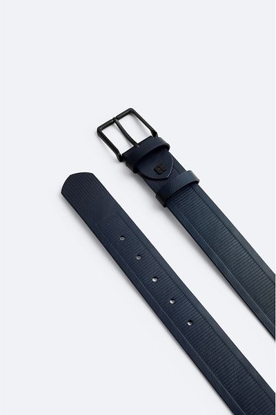 Avva Men's Navy Blue Metal Buckle Belt A42Y9316