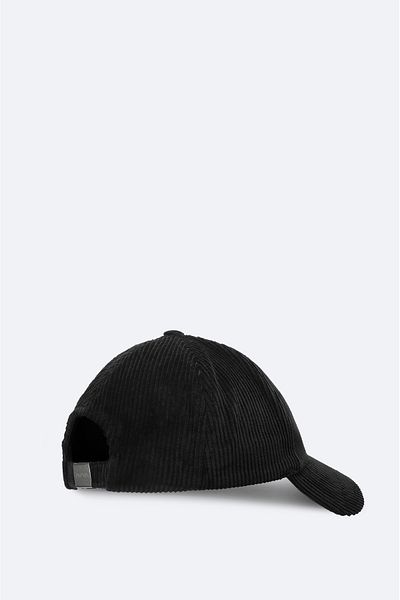 Avva Men's Black 100% Cotton Corduroy Sports Cap A42Y9283