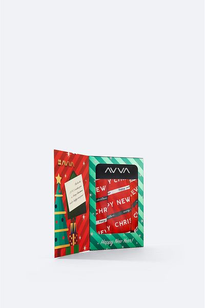 Avva Men's Red Christmas Pattern Single Special Box Box Boxers A42Y9523