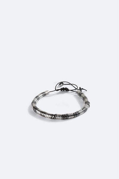 Avva Men's Anthracite Hematite Stone Bracelet A42Y9608