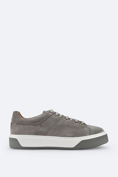 Avva Men's Gray 100% Leather Laced Flexible Sole Casual Shoes A42Y8000