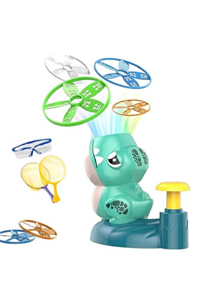 zola Lansator discuri dinozaur, pedala, 8 discuri, 2 plase, ochelari, 24x14.5...