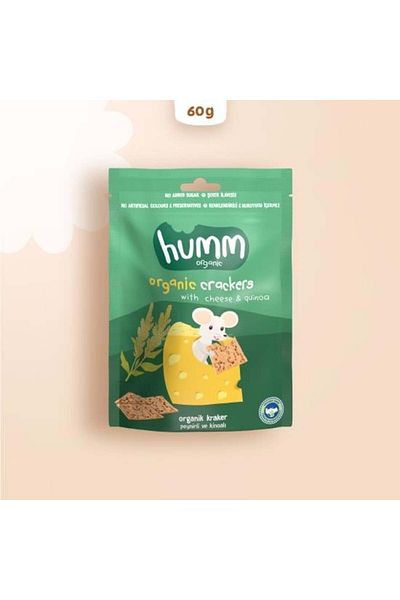 NEZADE STORE Humm Organic Cheese Quinoa Crackers 60 Gr