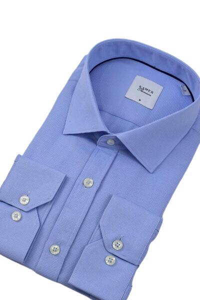 KAMER Ανδρικό μακρυμάνικο πουκάμισο μεγάλου μεγέθους 3717 BGL-ST04386