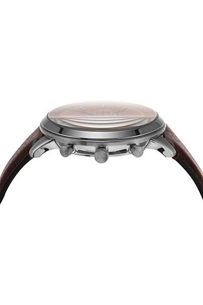 Fossil Men's Neutra Quartz Stainless Steel and Eco Leather Chronograph Watch, Color: Silver, Brown (