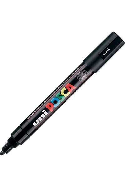 UNİ-BALL Poster Marker Posca Pc-5M 1.8-2.5 Black 6 Pack