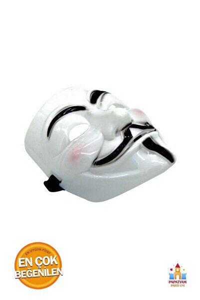 PapatyamPartiEvi V For Vendetta Maske - Plastik - Partiler İçin Ideal Kostüm ...