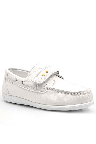 Rakerplus Pantofi tineri pentru bărbați, casual, cu detaliu colorat, cu velcro, alb catifelat Feniks