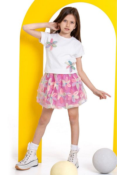 tunays shopping Girl's Lily Detailed Skirt Suit