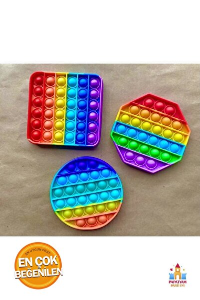 PapatyamPartiEvi Gökkuşağı Duyusal Stres Topu: Tek Parça Renkli Stres Oyuncağ...