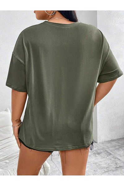 PENTHİLUS Stylish Oversized Motorcycle Printed Letter T-Shirt with Front Design