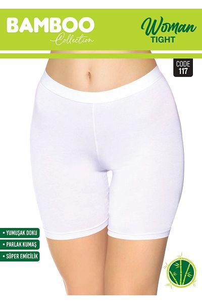 Sortie Mini jambiere de damă Bamboo Culoare albă