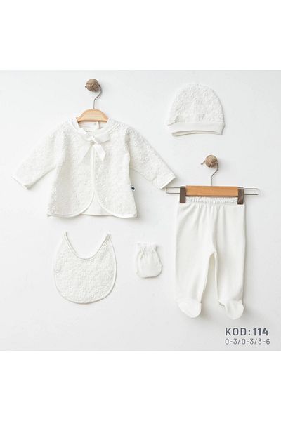 For My Baby Işıl Baby- Baby Girl Set of 5, Top and Bottom, 5 Piece Jumpsuit Set for Special Day Party Mevlüt