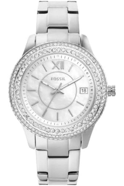 Fossil Women's Stella Three-Hand Date, Stainless Steel Watch, ES5130