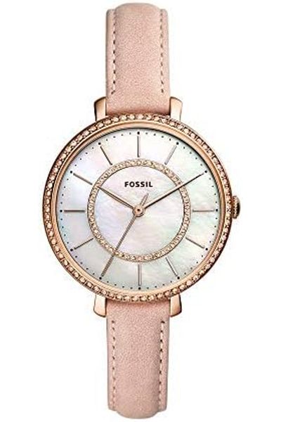 Fossil Women's Quartz Watch, Analog Display and Leather Strap ES4455