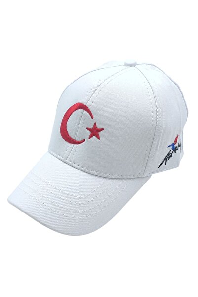 AXE SPORTSWEAR Дитяча кепка з регульованим застібкою, з вишитим турецьким прапором, місяцем і зіркою