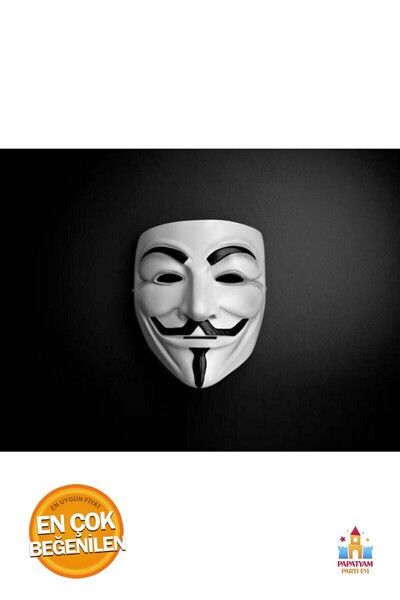 PapatyamPartiEvi Vandetta Maskesi - V For Vendetta Plastik İpli Maske