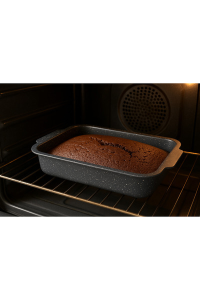 ALMUFARREJ صينية كيك مستطيلة باللون الأسود 36 سم