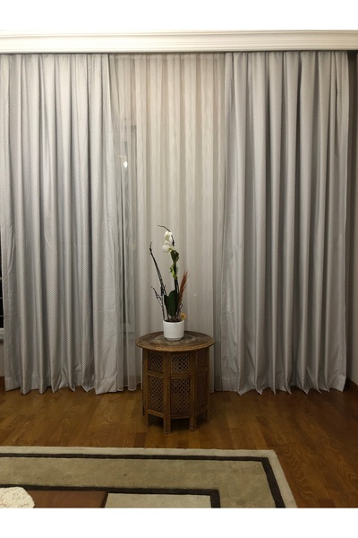 Brillant GÜMÜŞ GRİ FON PERDE