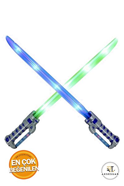 PapatyamPartiEvi Lazerli Işıklı Sesli Kılıç - Işın Kılıcı - Uzay Kılıcı -Plastik Oyuncak Kılıç - Uzun Kılıç - 65 cm
