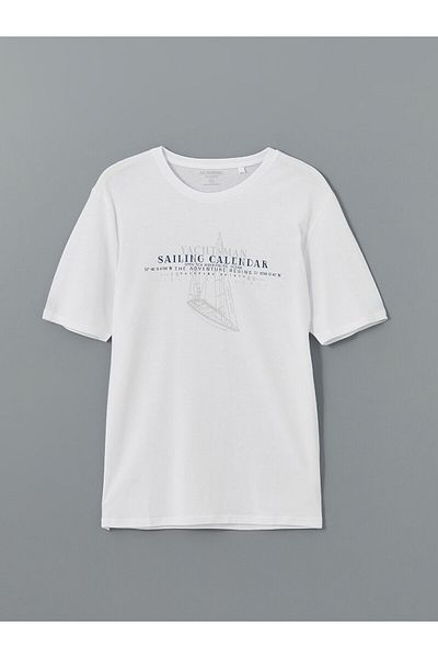 LC Waikiki Crew Neck Short Sleeve Printed Combed Cotton Men's T-Shirt