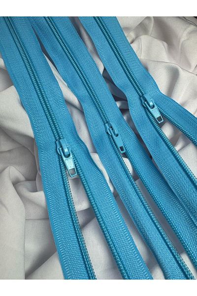 BRAVE TEKSTİL ÜRÜNLERİ Type10 Zipper Turquoise Color 5 Pieces 43 cm