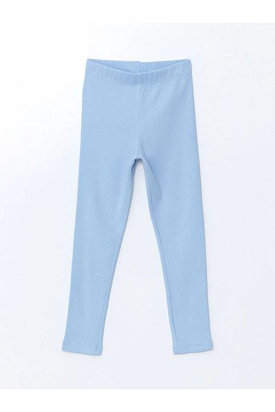 LC Waikiki Lcw Eco Blue Elastic Waist Girl's Leggings