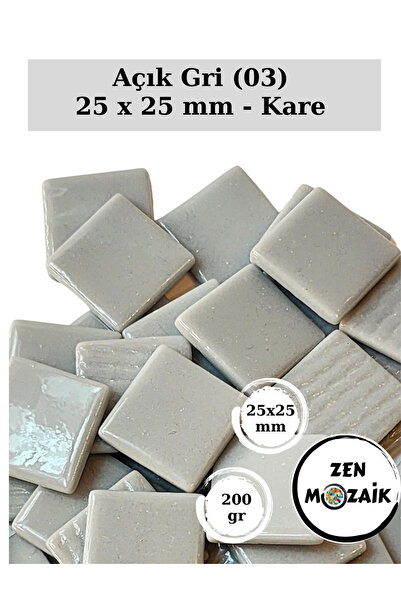 Zen Mozaik Sanatsal Mozaik Çalışmalarınız için 25 x25 mm - Kare Cam Mozaik Taşı