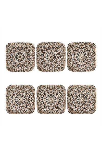 Mudo Home Ephesus Square Cake Plate Set 22Cm-6Pcs