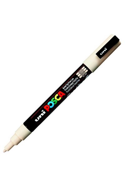 UNİ-BALL Poster Marker Posca Pc-3M 09-1.3 Ivory Ivory 6 Pack