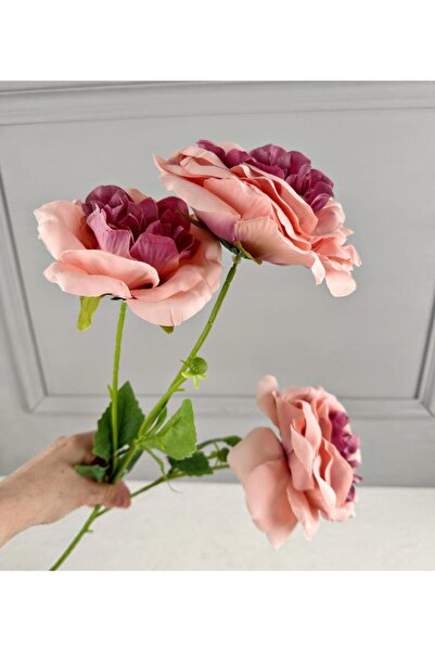 PEKİBU 3'LÜ YAPAY UZUN GÜL BUKETİ PEMBE