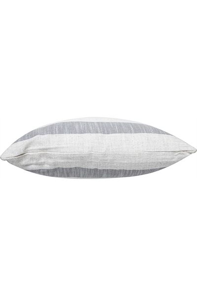Mudo Home Navy Blue Alba Bold Striped Throw Pillow - 45x45