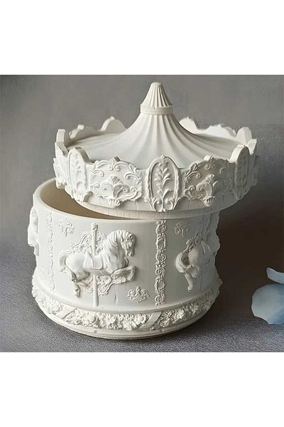 rakaymu Carousel Decorative Box with Lid Jewelry Box Object