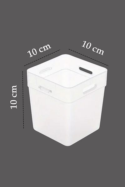 DOVİ HOME 10 Pieces Refrigerator Door Organizer and Bathroom Organizer Mini Box 750ml Transparent