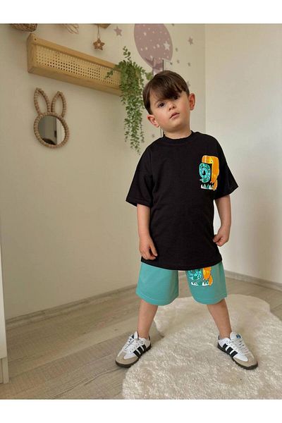 JELİBOOM Animal Boy Shorts Set