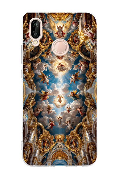 moonset Huawei P20 Lite Uyumlu Sanat Tasarımlı Baskılı Şeffaf Telefon Kılıfı