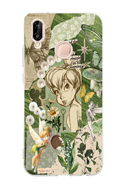 moonset Huawei P20 Lite Uyumlu Tinker Bell Tasarımlı Baskılı Şeffaf Telefon K...