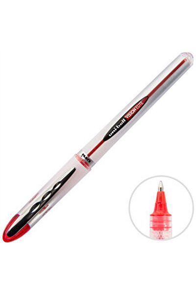 UNİ-BALL Roller Pen Ub-200 Vision Elite Red 0.8 Pack of 12