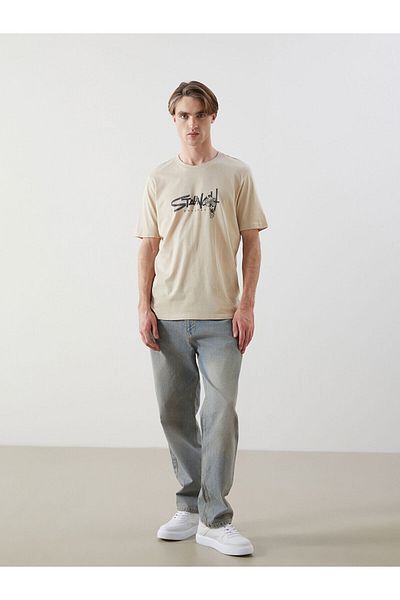 LC Waikiki Crew Neck Printed Combed Cotton Men's T-Shirt