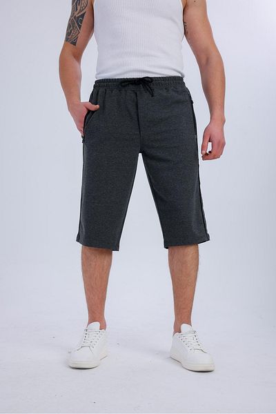 Decas NATURA Capri Σορτς με Τσέπες - Anthracite