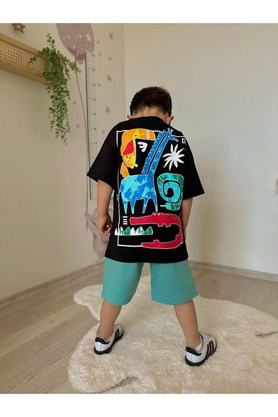 JELİBOOM Animal Boy Shorts Set