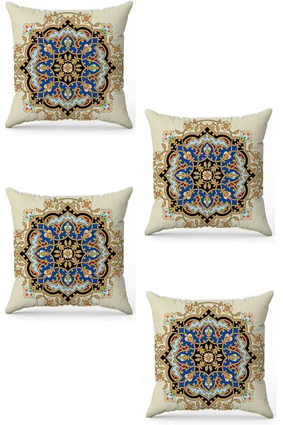 stellahomes Zel Design Double Sided Digital Printing 4-Piece Throw Pillow Cover