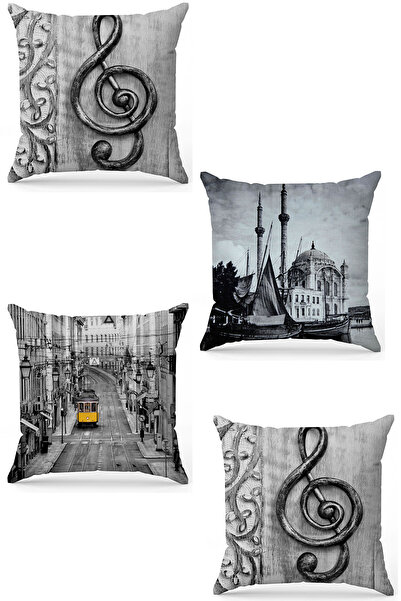 stellahomes Zel Design Double Sided Digital Printing 4-Piece Throw Pillow Cover