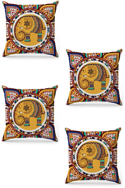 stellahomes Zel Design Double Sided Digital Printing 4-Piece Throw Pillow Cover