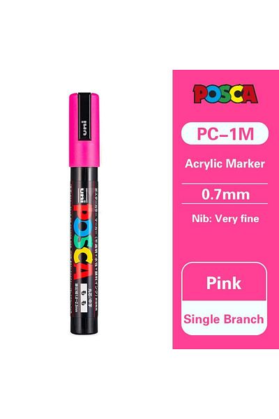 UNİ-BALL Poster Marker Posca Pc-1Mr 07 Pink 6 Pack