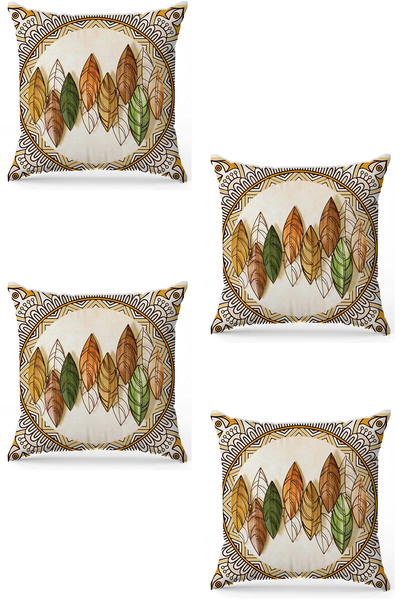 stellahomes Zel Design Double Sided Digital Printing 4-Piece Throw Pillow Cover