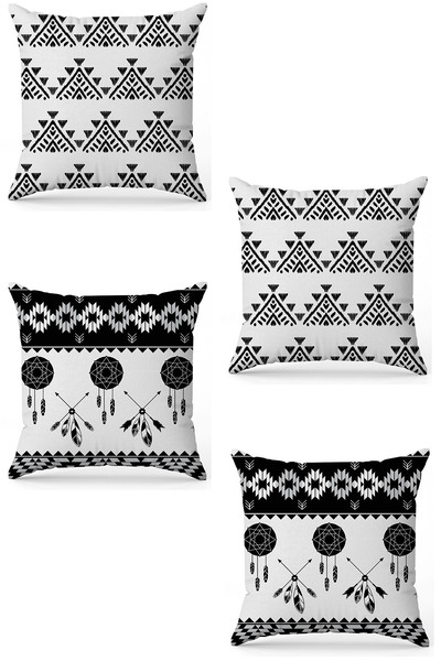 stellahomes Zel Design Double Sided Digital Printing 4-Piece Throw Pillow Cover