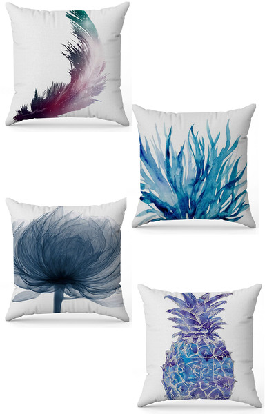 stellahomes Zel Design Double Sided Digital Printing 4-Piece Throw Pillow Cover