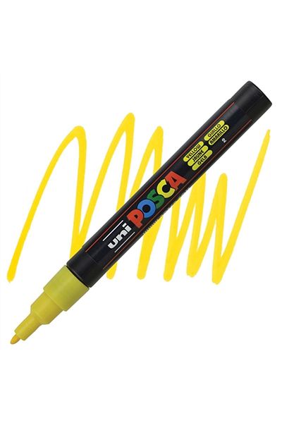 UNİ-BALL Poster Marker Posca Pc-3M 09-1.3 Yellow 6 Pack